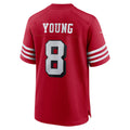 SF.49ers #8 Steve Young Scarlet Retired Player Alternate Game Fotball Stitched Jersey