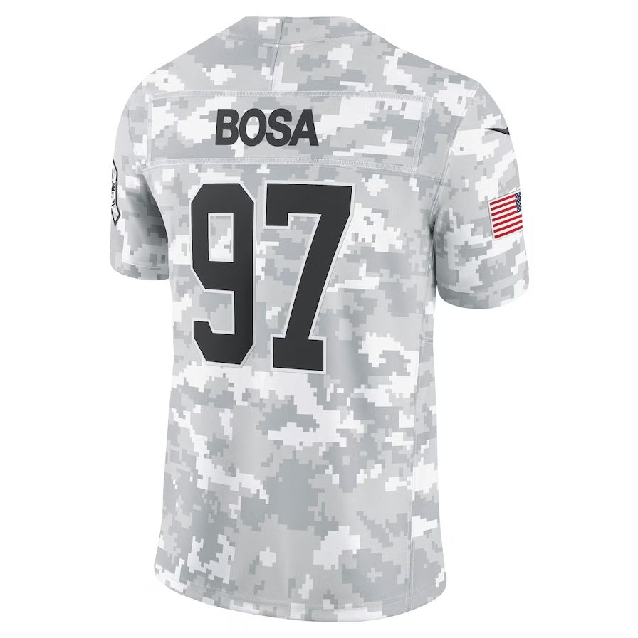 SF.49ers #97 Nick Bosa Arctic Camo 2024 Salute to Service Limited Fotball Stitched Jersey