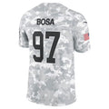SF.49ers #97 Nick Bosa Arctic Camo 2024 Salute to Service Limited Fotball Stitched Jersey