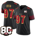 SF.49ers #97 Nick Bosa Black 80th Anniversary Patch Rivalries F.U.S.E. Vapor Limited Football Stitched Jersey