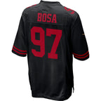 SF.49ers #97 Nick Bosa Black Fashion Game Fotball Stitched Jersey