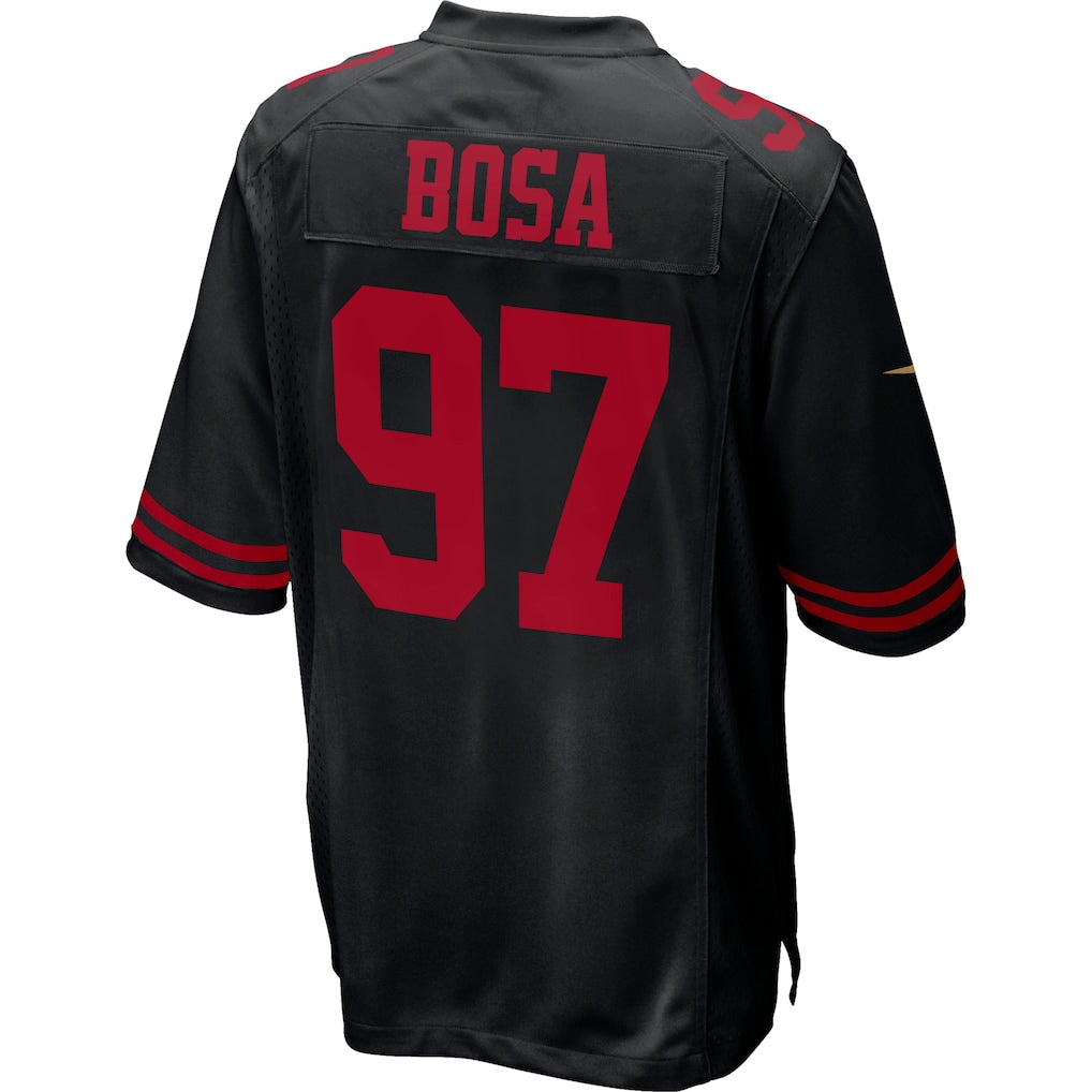 SF.49ers #97 Nick Bosa Black Fashion Game Fotball Stitched Jersey