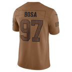 SF.49ers #97 Nick Bosa Salute To Service Limited Fotball Stitched Jersey - Brown