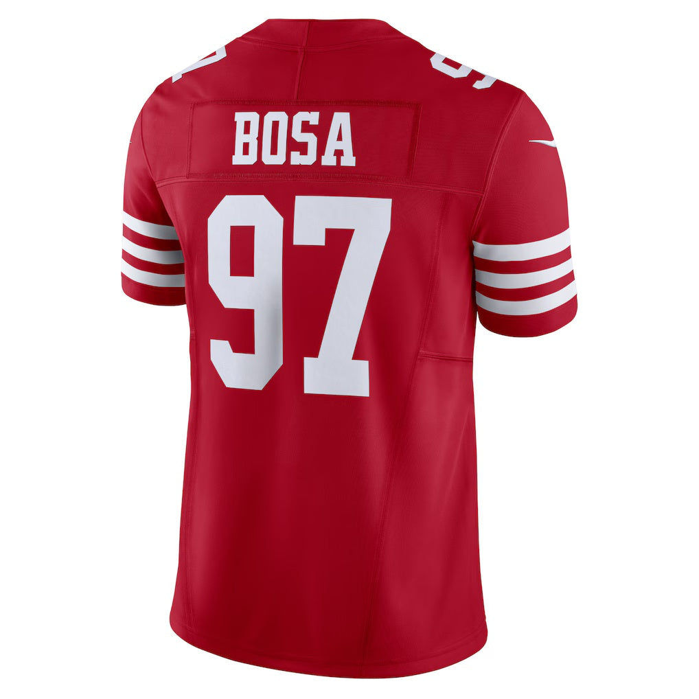 SF.49ers #97 Nick Bosa Scarlet Vapor F.U.S.E. Limited Fotball Stitched Jersey