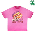 Not today God of Love Printed Dirty Wash T-Shirt 230G Multicolor Loose Trendy Fashionable 100%Cotton Short Sleeve Top