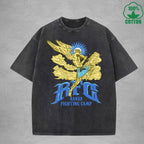 Deity American Retro 230G Washed T-Shirt Available in Multiple Colors Fashionable Pure Cotton Short Sleeve