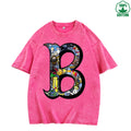 Quirky B World Trendy Loose Fit T-Shirt with Fun Print, 230G Washed, Fashionable Cotton Short Sleeve TopThe Best Gift Choice