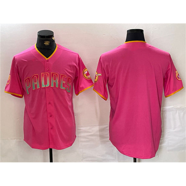San Diego Padres Blank Pink Cool Base Stitched Baseball Jersey