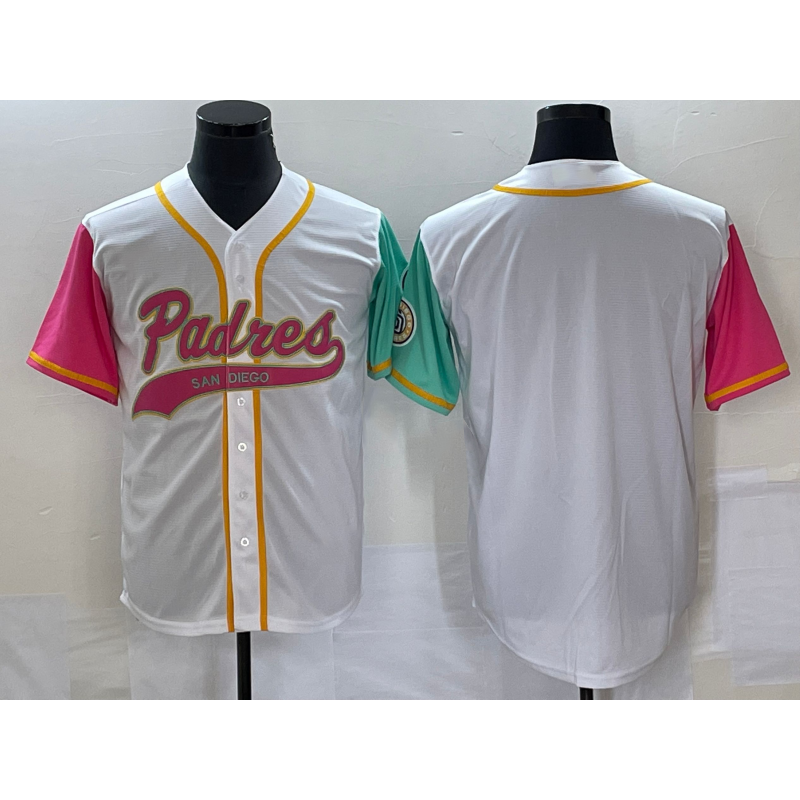 San Diego Padres Blank White NEW 2023 City Connect Cool Base Stitched Baseball Jersey