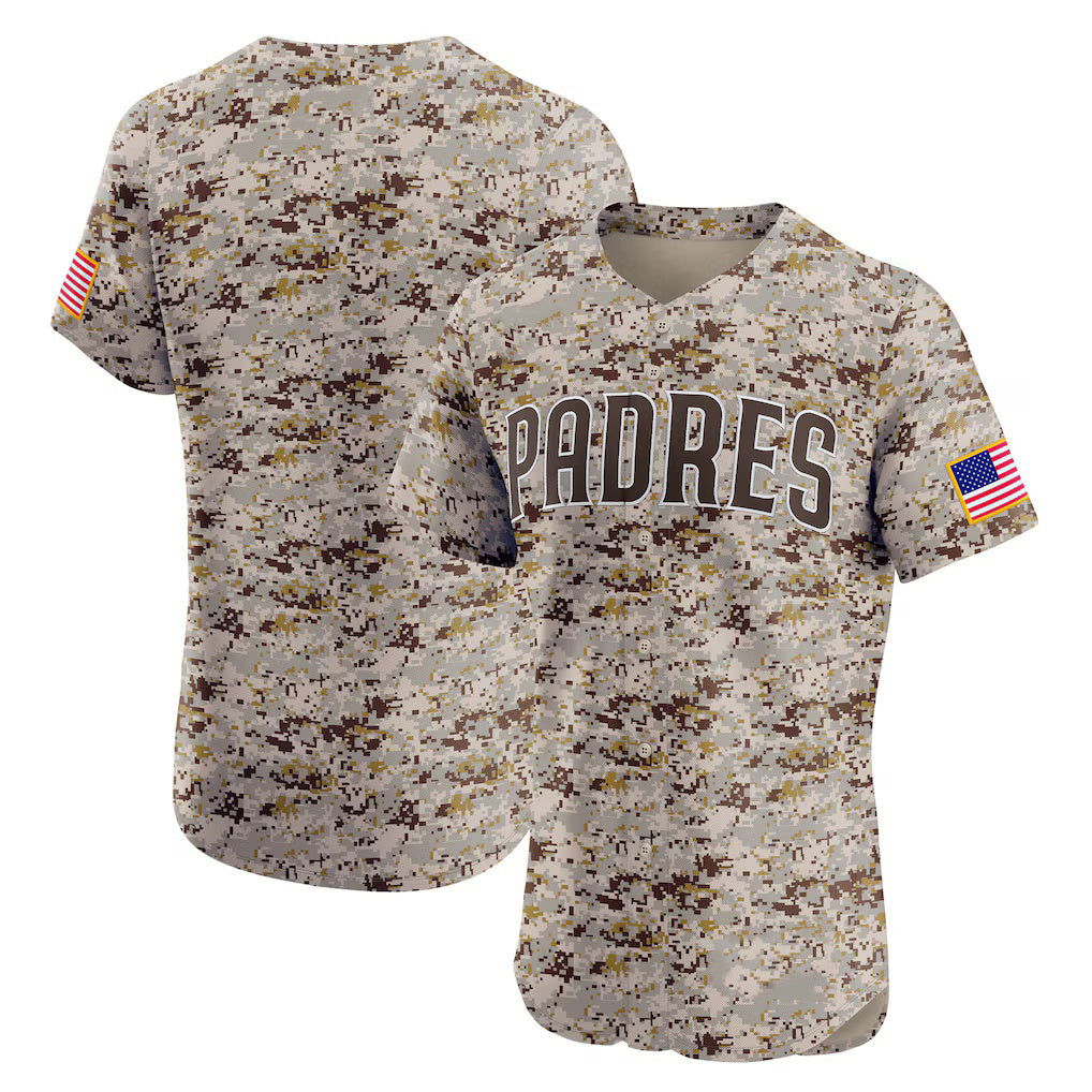 San Diego Padres Camo Alternate Vapor Premier Elite Patch Baseball Jersey