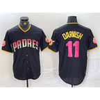 San Diego Padres #11 Yu Darvish Black Cool Base Stitched Baseball Jersey