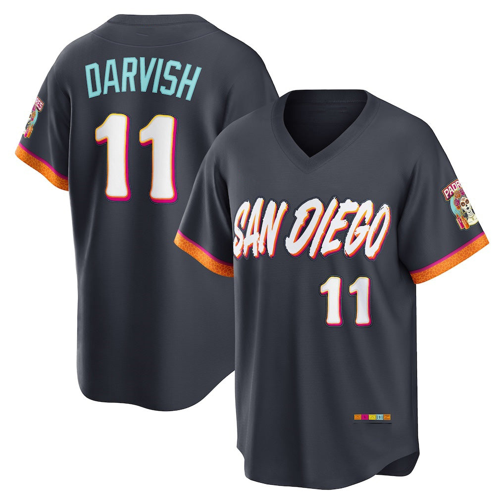 San Diego Padres #11 Yu Darvish Obsidian 2026 City Connect Stadium Baseball Jersey