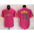 San Diego Padres #11 Yu Darvish Pink Cool Base Stitched Baseball Jersey