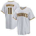 San Diego Padres #11 Yu Darvish White Home Replica Player Baseball Jersey