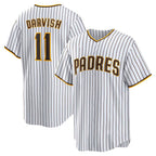 San Diego Padres #11 Yu Darvish White Home Replica Player Baseball Jersey