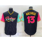 San Diego Padres #13 Manny Machado Black 2022 City Connect Cool Base Stitched Baseball Jersey