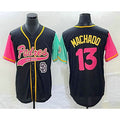 San Diego Padres #13 Manny Machado Black NEW 2023 City Connect Cool Base Stitched Baseball Jersey