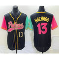 San Diego Padres #13 Manny Machado Number Black NEW 2023 City Connect Cool Base Stitched Baseball Jersey