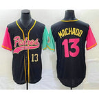 San Diego Padres #13 Manny Machado Number Black NEW 2023 City Connect Cool Base Stitched Baseball Jersey