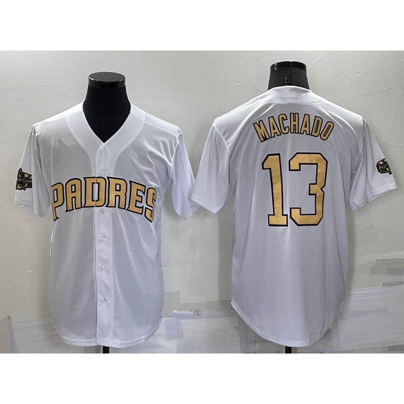 San Diego Padres #13 Manny Machado White 2022 All Star Stitched Cool Baseball Jersey