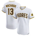San Diego Padres #13 Manny Machado White Home Elite Player Baseball Jersey