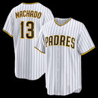 San Diego Padres #13 Manny Machado White Home Replica Player Baseball Jersey