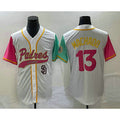 San Diego Padres #13 Manny Machado White NEW 2023 City Connect Cool Base Stitched Baseball Jersey