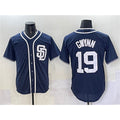 San Diego Padres #19 Tony Gwynn Navy Cool Base Stitched Baseball Jersey