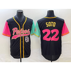 San Diego Padres #22 Juan Soto Black NEW 2023 City Connect Cool Base Stitched Baseball Jersey