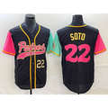 San Diego Padres #22 Juan Soto Number Black NEW 2023 City Connect Cool Base Stitched Baseball Jersey
