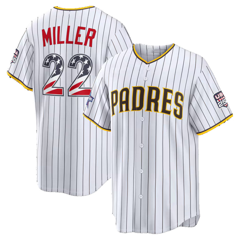 San Diego Padres #22 Mason Miller 2026 All-Star Edition Stars & Stripes  White Stadium Baseball Jersey