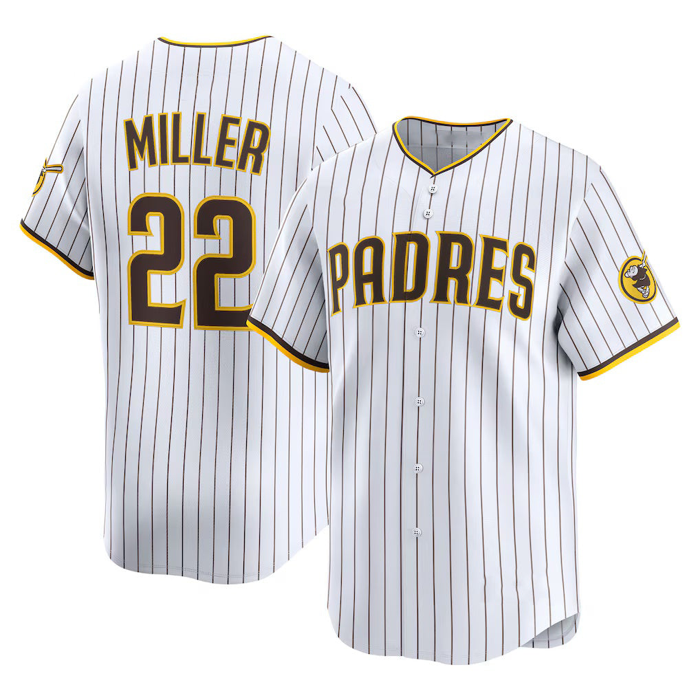 San Diego Padres #22 Mason Miller White Home Limited Player Baseball Jersey