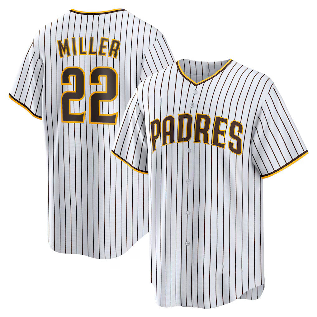 San Diego Padres #22 Mason Miller White Home Replica Baseball Jersey