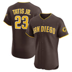 San Diego Padres #23 Fernando Tatis Jr. Brown Road Elite Baseball Jersey