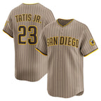 San Diego Padres #23 Fernando Tatis Jr. Khaki Alternate Limited Player Baseball Jersey