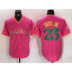 San Diego Padres #23 Fernando Tatis Jr. Pink Cool Base Stitched Baseball Jersey