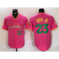 San Diego Padres #23 Fernando Tatis Jr. Pink Cool Base Stitched Baseball Jersey