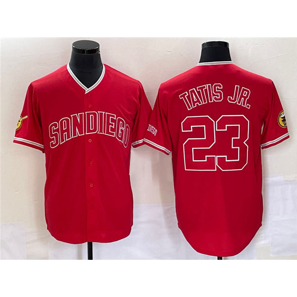 San Diego Padres #23 Fernando Tatis Jr. Red Cool Base Stitched Baseball Jersey