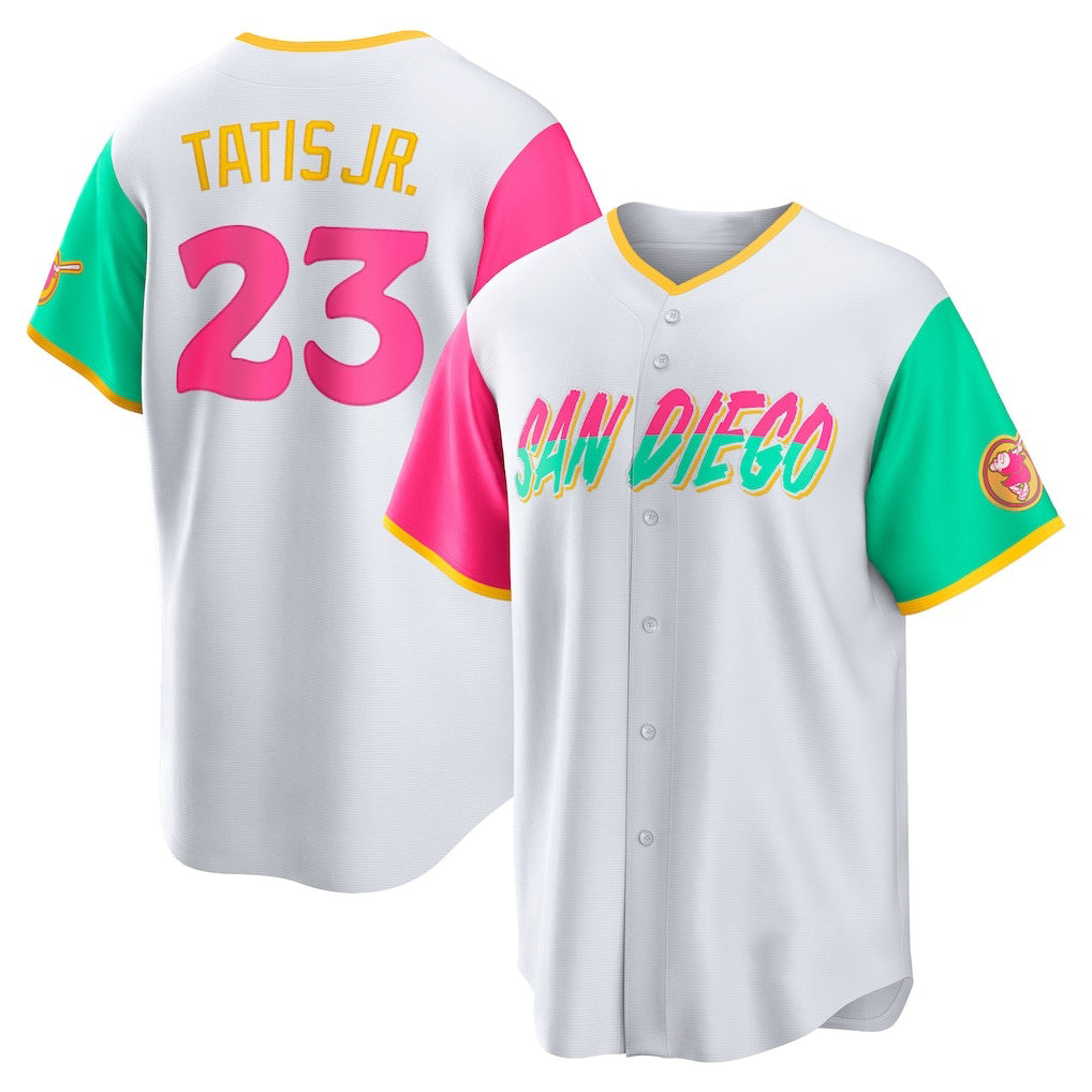 San Diego Padres #23 Fernando Tatis Jr. White City Connect Replica Player Baseball Jersey