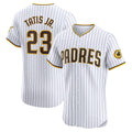San Diego Padres #23 Fernando Tatis Jr. White Home Elite Baseball Jersey