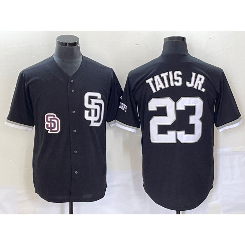 San Diego Padres #23 Fernando Tatis Jr Black 2023 Cool Base Stitched Baseball Jersey
