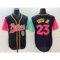 San Diego Padres #23 Fernando Tatis Jr Black NEW 2023 City Connect Cool Base Stitched Baseball Jersey