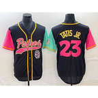 San Diego Padres #23 Fernando Tatis Jr Black NEW 2023 City Connect Cool Base Stitched Baseball Jersey