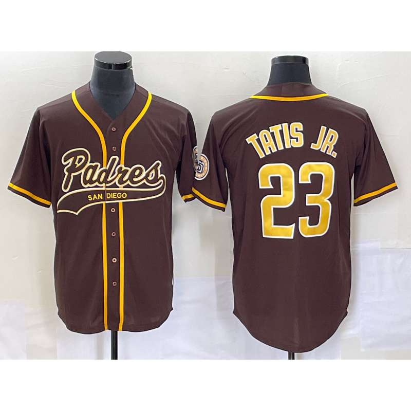 San Diego Padres #23 Fernando Tatis Jr Brown NEW 2023 Cool Base Stitched Baseball Jersey