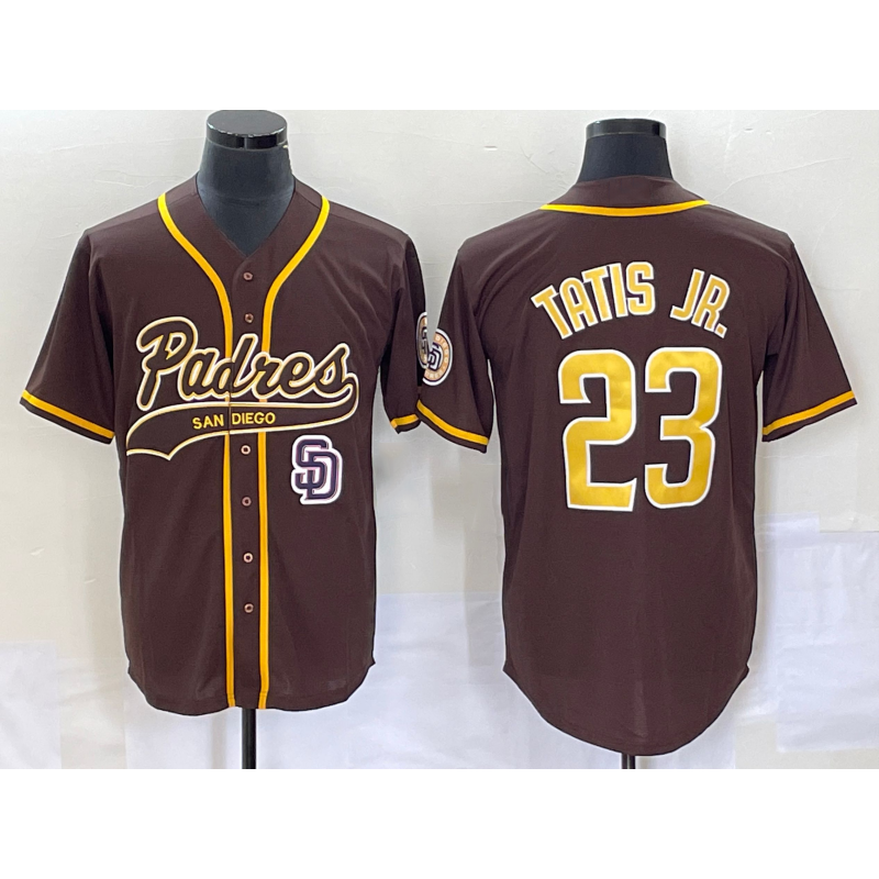 San Diego Padres #23 Fernando Tatis Jr Brown NEW 2023 Cool Base Stitched Baseball Jersey