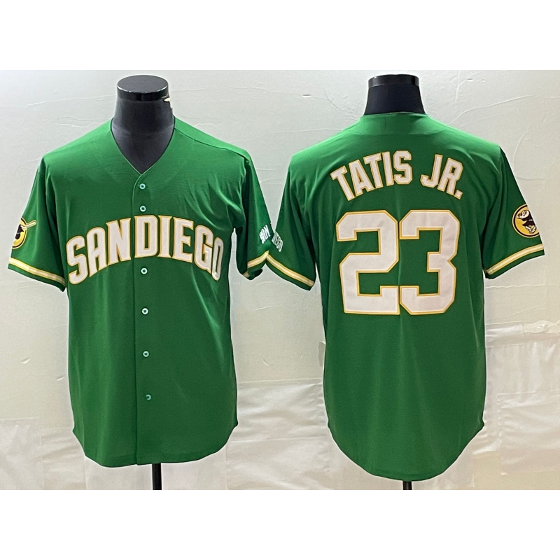 San Diego Padres #23 Fernando Tatis Jr Green Cool Base Stitched Baseball Jersey