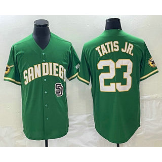 San Diego Padres #23 Fernando Tatis Jr Green Cool Base Stitched Baseball Jersey