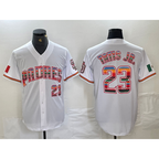 San Diego Padres #23 Fernando Tatis Jr Mexico White Cool Base Stitched Baseball Jersey