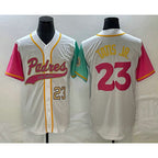 San Diego Padres #23 Fernando Tatis Jr Number White NEW 2023 City Connect Cool Base Stitched Baseball Jersey