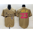 San Diego Padres #23 Fernando Tatis Jr Tan NEW 2023 City Connect Cool Base Stitched Baseball Jersey